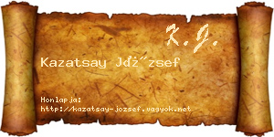 Kazatsay József névjegykártya